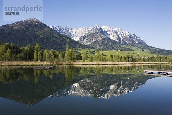 Austria  Tyrol  Lake Walchsee in spring