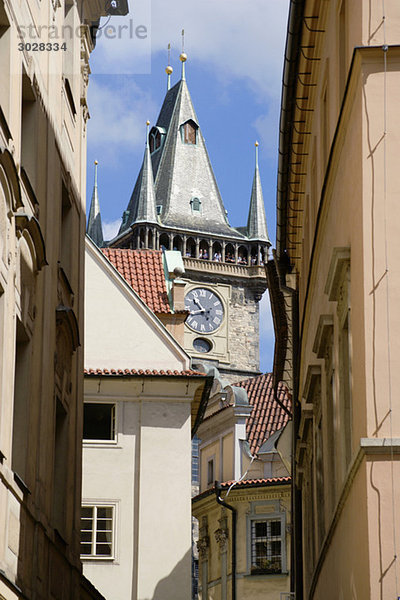 Czech Republic  Prague  Town Hall seen through archway