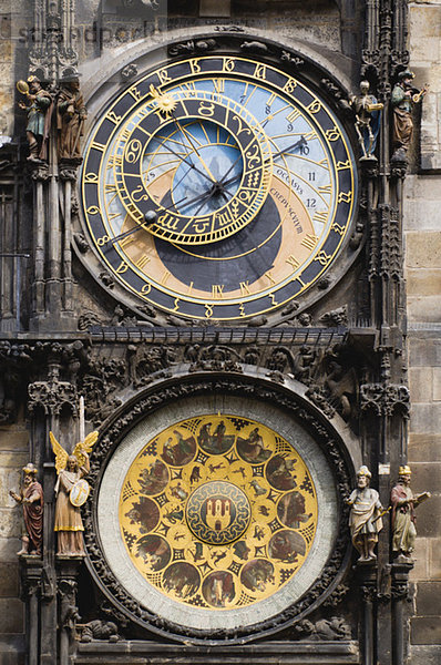 Tschechien  Prag  Rathaus  Astronomische Uhr  Nahaufnahme