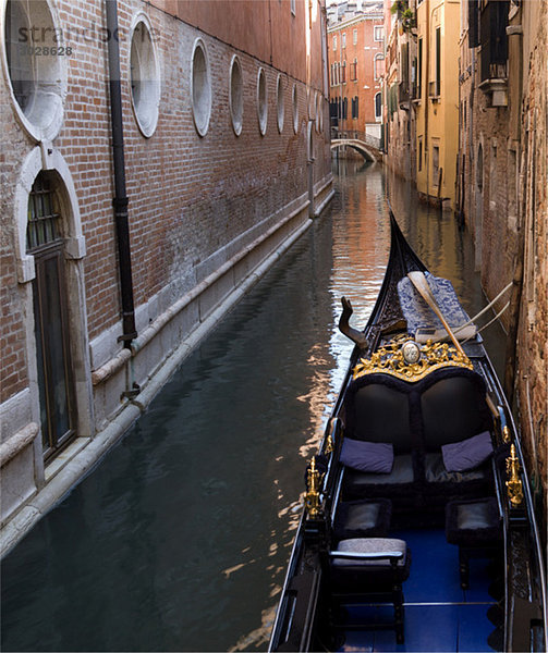 Italy  Venice  canal with gondola