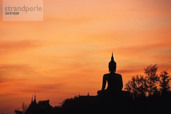 Thailand  Koh Samui Island  Big Buddha Schrein bei Sonnenuntergang.