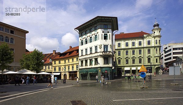 Slowenien  Ljubljana  Old Town  das Quadrat