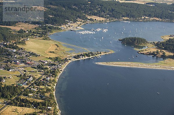 USA  US-Bundesstaat Washington. Luftbild von San Juan Island