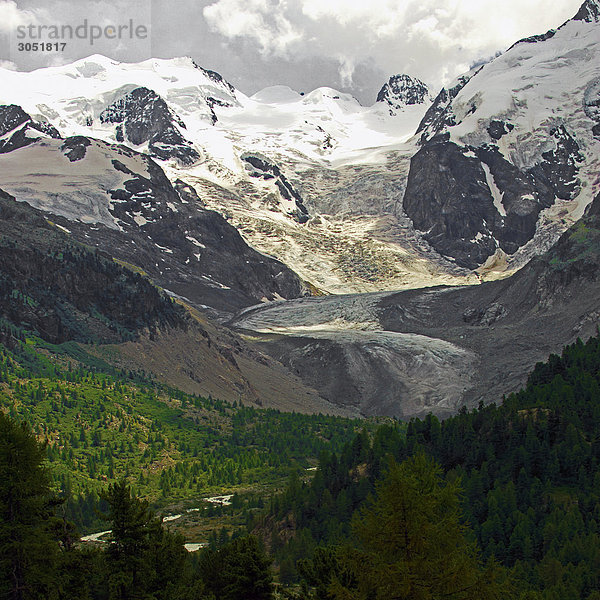 Schweiz  Alpen  Engadin  Bernina Col  Cambrena Gletscher