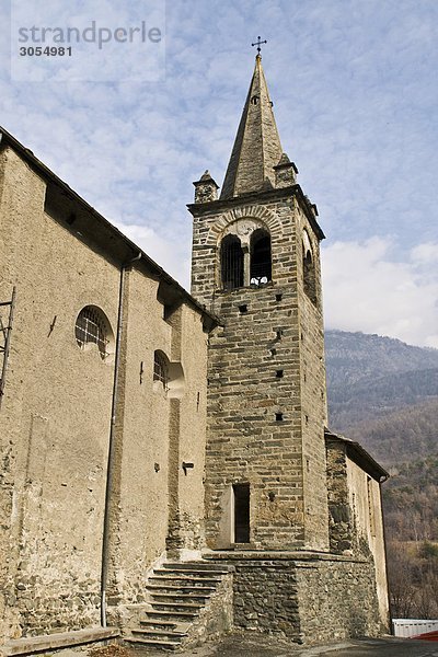 Italien  Aostatal  Montjovet Kirche