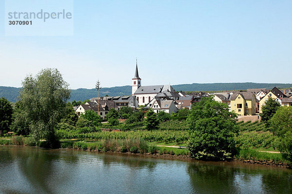 Kirche und Stadt am Rhein