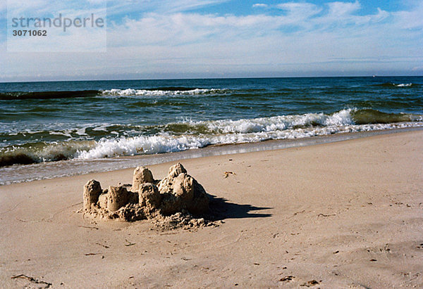 Ein Sand Schloss am Strand Schweden