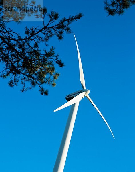Windturbine Windrad Windräder Himmel blau