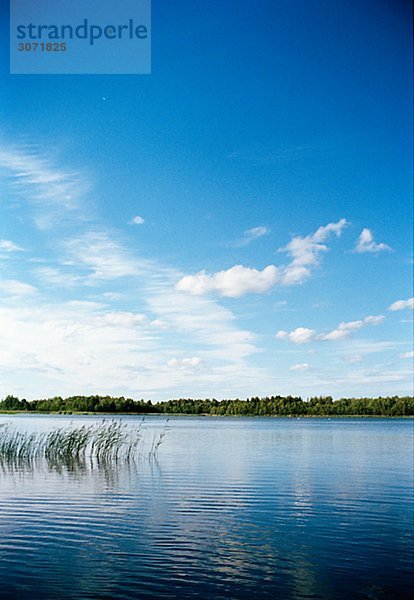 Ein See und Blue Sky Roslagen Schweden.