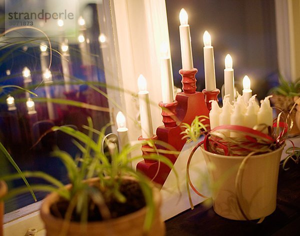 Kerzenhalter Kerzenständer rot Advent