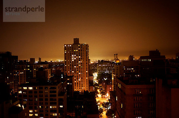 New York by night USA.