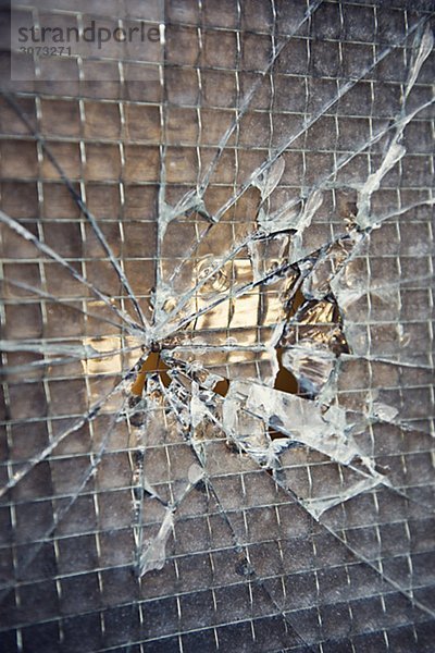 A smashed pane of glass Sweden.