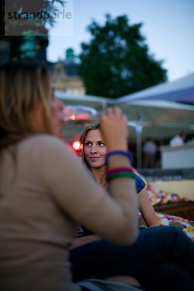 Two young women Stockholm Sweden.