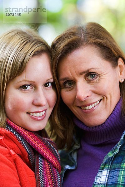 Portrait of mother and daughter Sweden.
