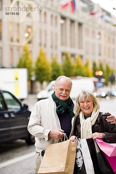 Portrait of a senior couple Stockholm Sweden.
