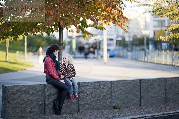 Eine Mutter und Tochter Zusammenseins Schweden.