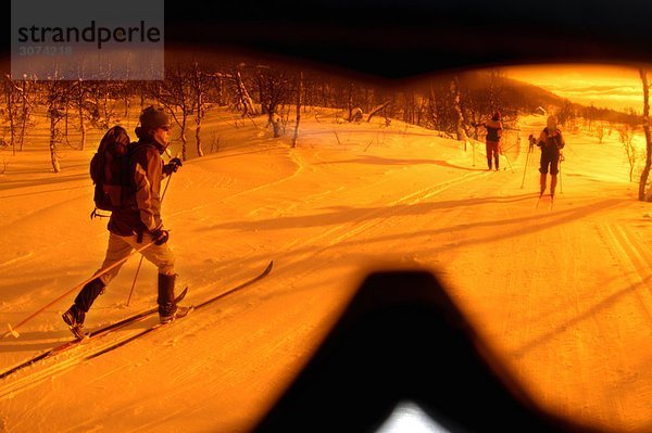 Skifahrer durch Ski-Googles Schweden gesehen.