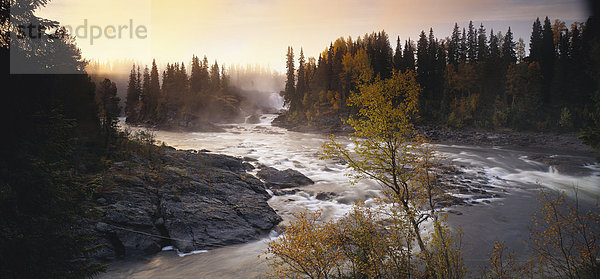 Ein Wasserfall Jämtland  Schweden.