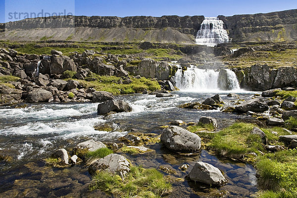 Dynjandi waterfall  Arnarfjordur  The Westfjords  Iceland