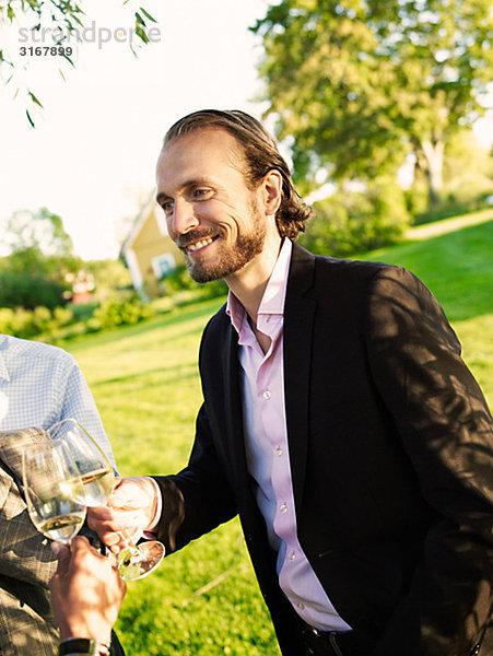 A man toasting  Sweden.