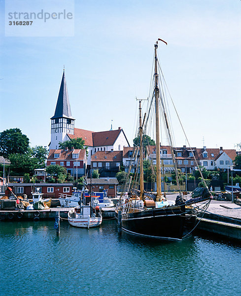 Der Hafen in Ronne Dänemark.