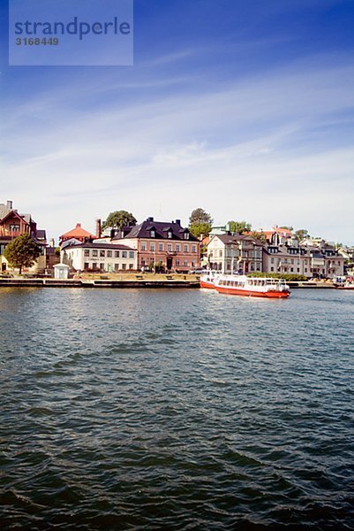 Eine Marina in Vaxholm Stockholm Schweden.