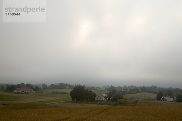 Landschaft über Nebel Skane län