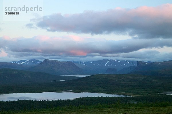 Berglandschaft Lappland Schweden.