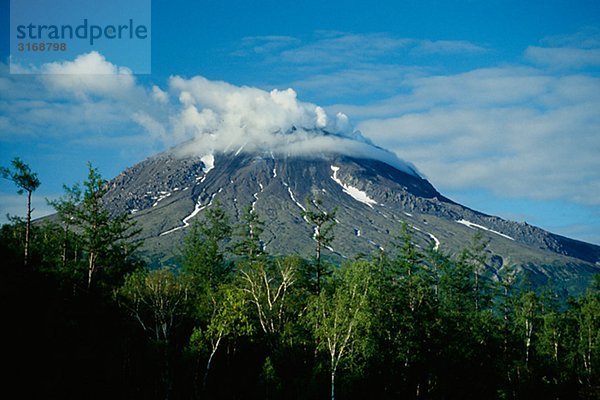 Fumarolen auf einem Berg Kamtjatk Russland.