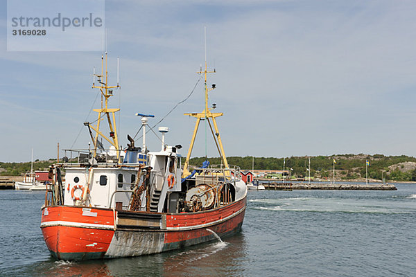 Ein Fischerboot Göteborg Archipel Schweden.