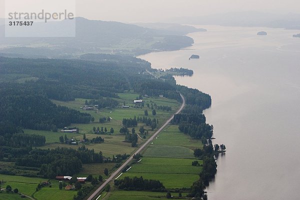 Luftbild von einer Landschaft  Schweden.