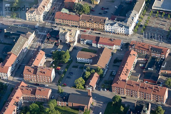 Luftbild von einer Stadt  Schweden.