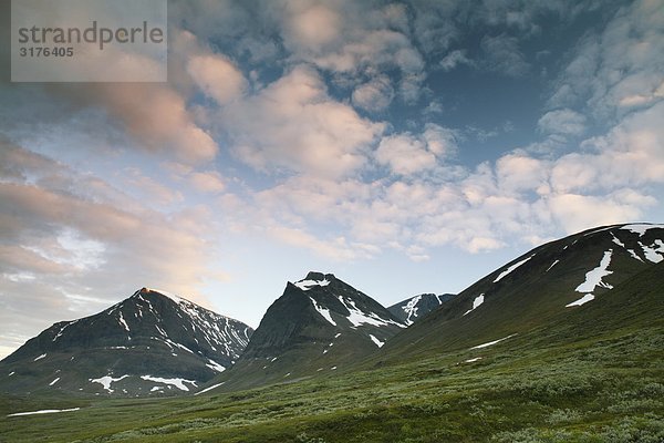 Berg Bergspitzen  Kebnekaise  Lappland  Schweden.