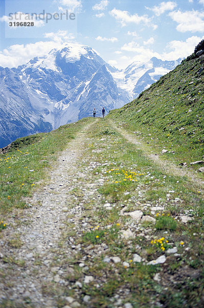 Wanderweg in den italienischen Alpen.