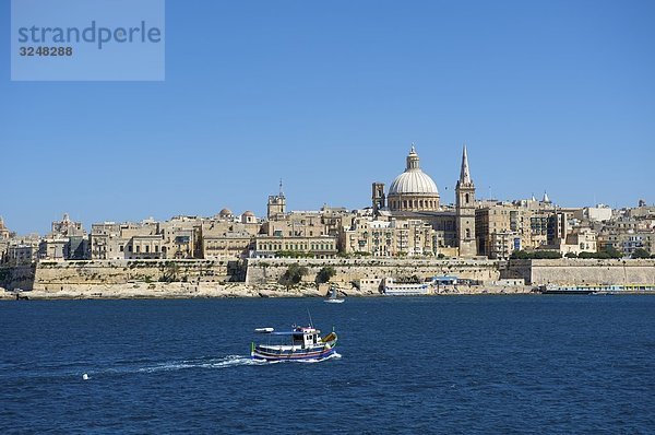 Blick von Sliema nach Valletta  Malta