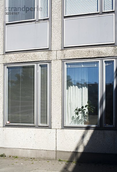 The facade of a building  Stockholm  Sweden.