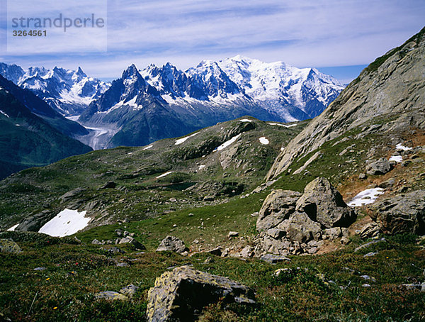 Blick auf die Alpen  Frankreich.