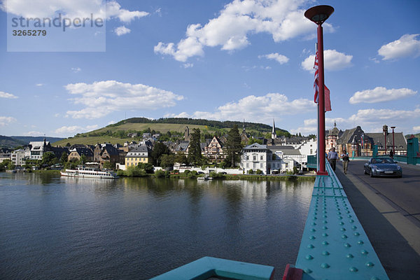 Germany  Rhineland-Palatinate  Traben-Trarbach  View over Moselle River