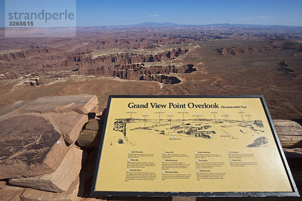USA  Utah  Moab  Grand View Point Overlook  Canyonlands Nationalpark