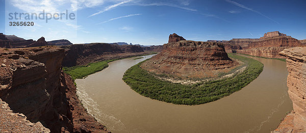 USA  Utah  Colorado River  Felsformation  erhöhte Ansicht