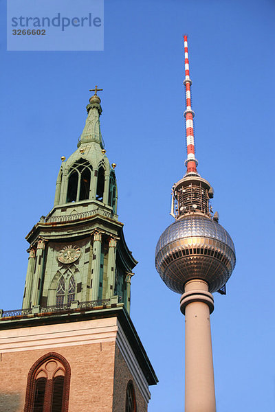 Germany  Berlin  St.Mary´s Church with TV tower