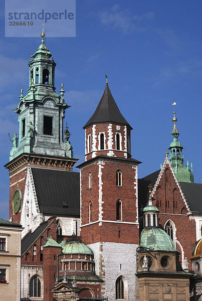 Poland  Cracow  The facade of Wawel Cathedral