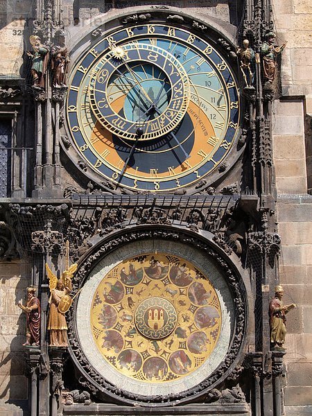 Astroomische Uhr  Prag  Tschechische Republik