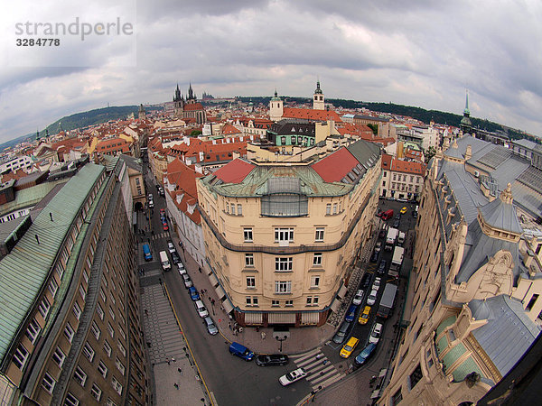 Aussicht vom Prager Pulverturm  Prag  Tschechische Republik