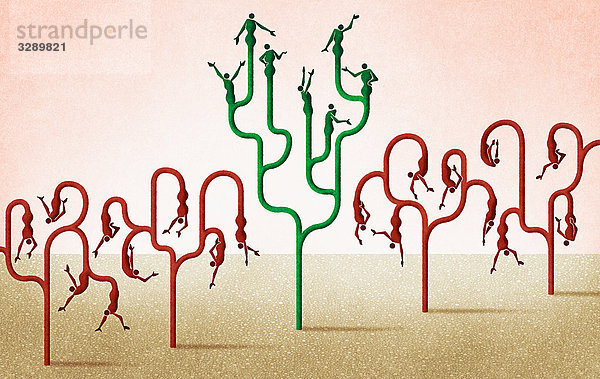 Menschen wachsen auf Zweigen