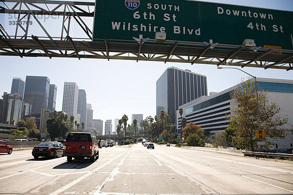 Autobahn in der Innenstadt von Los Angeles