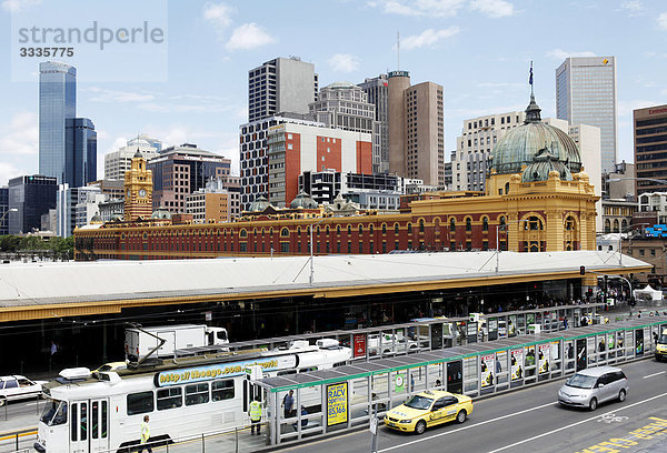 Blick auf Melbourne  Australien  Erhöhte Ansicht