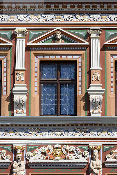 Fenster des Gildehauses in Erfurt  Deutschland