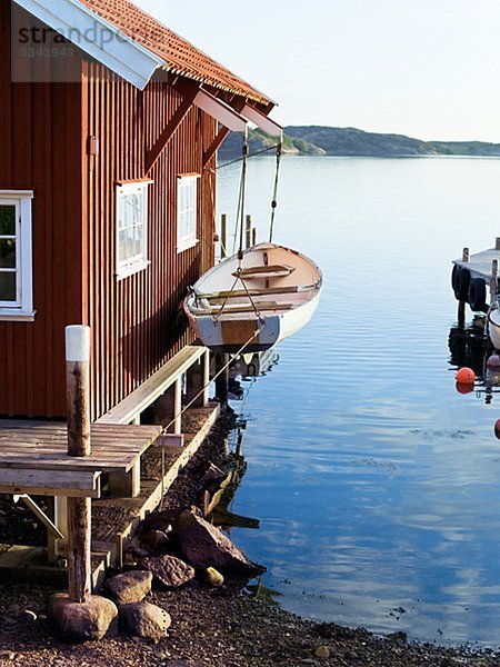 Ein Bootshaus y Meer  Schweden.