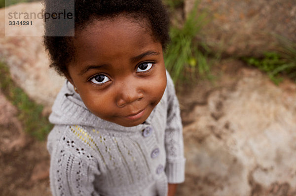 Porträt von ein kleines Mädchen  Südafrika.